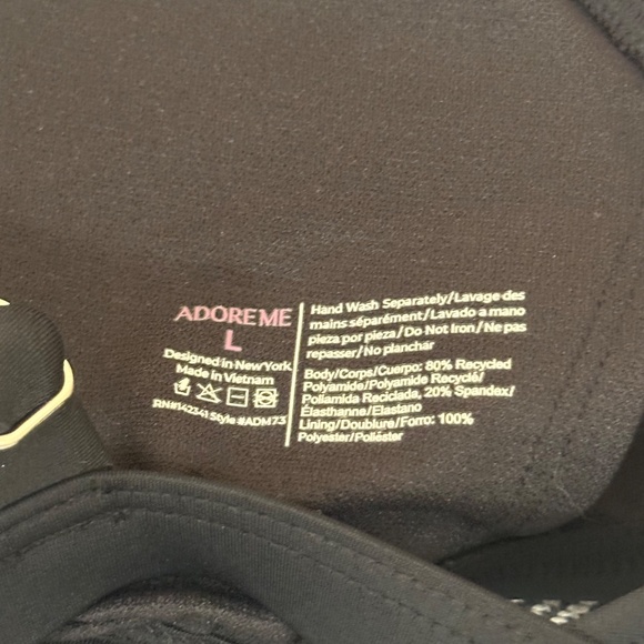 ADORE ME - BLACK BIKINI TOP - Picture 3 of 4